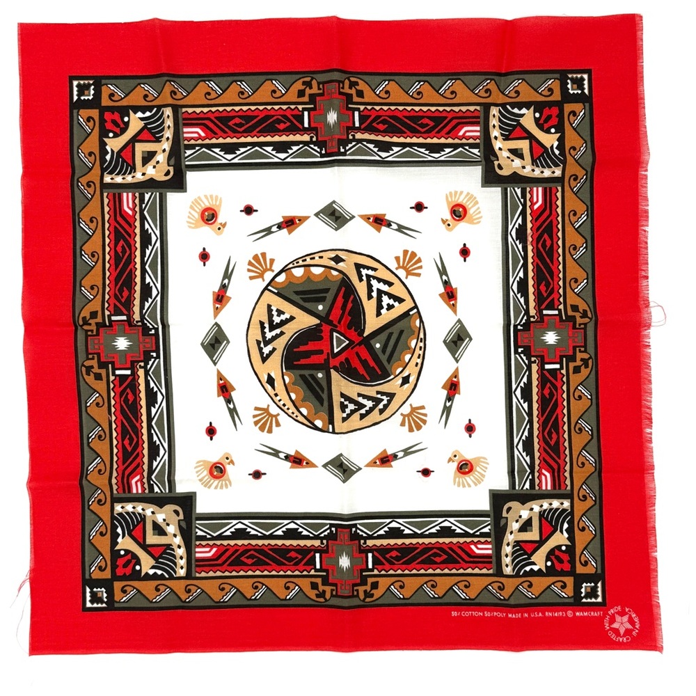 Aztec Design Bandana White Background